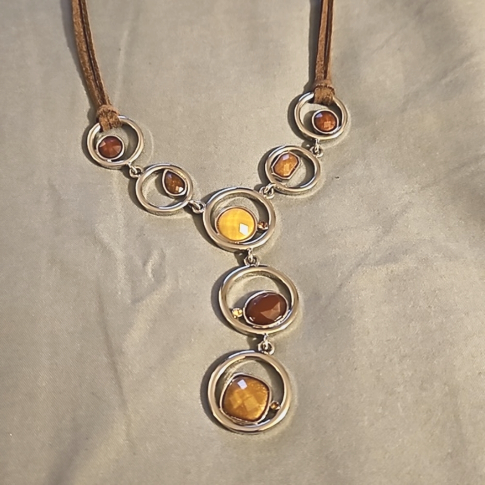 Lia Sophia Rootbeer Cord Necklace